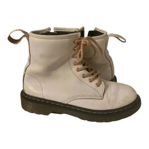 Dr. Martens white side zip boot size 2